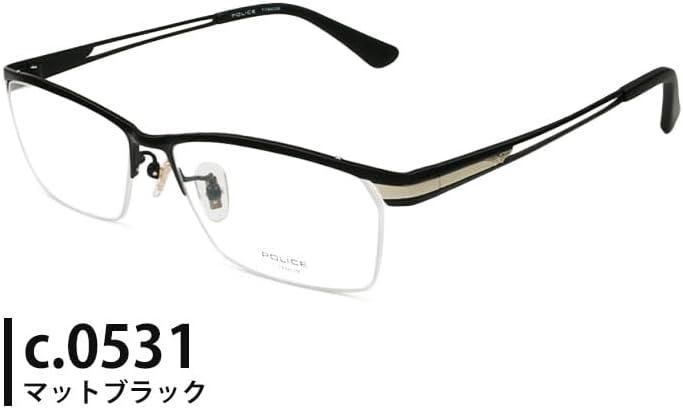 Amazon | POLICE ポリス メガネフレーム VPLM45J 0531 55サイズ マット